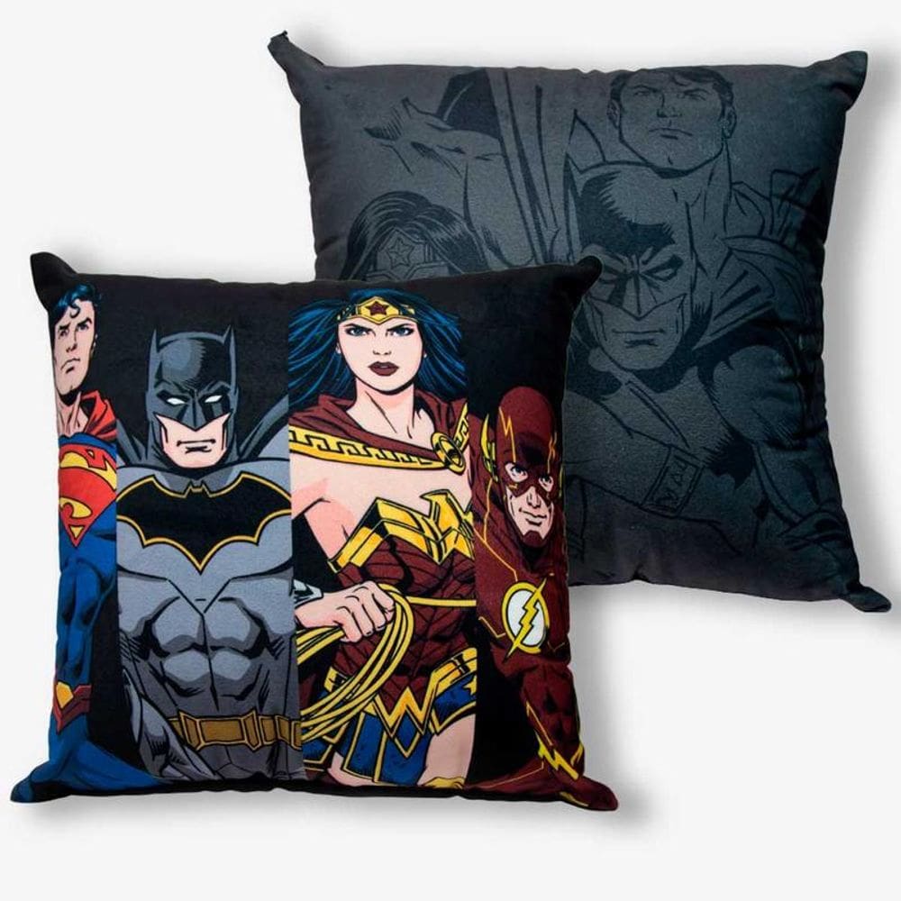 Almofada Fibra Veludo 40X40cm Liga Da Justica