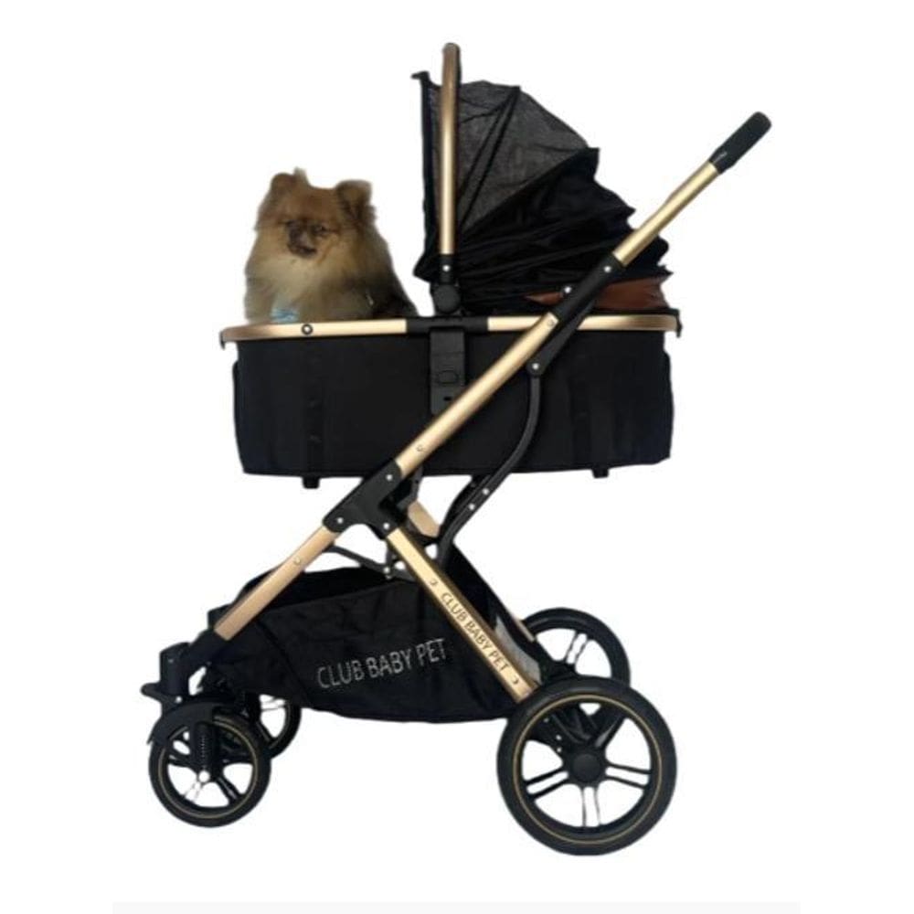 Carrinho Pet Europeu Unique Cães/Gatos 3Em1 Inmetro Preto