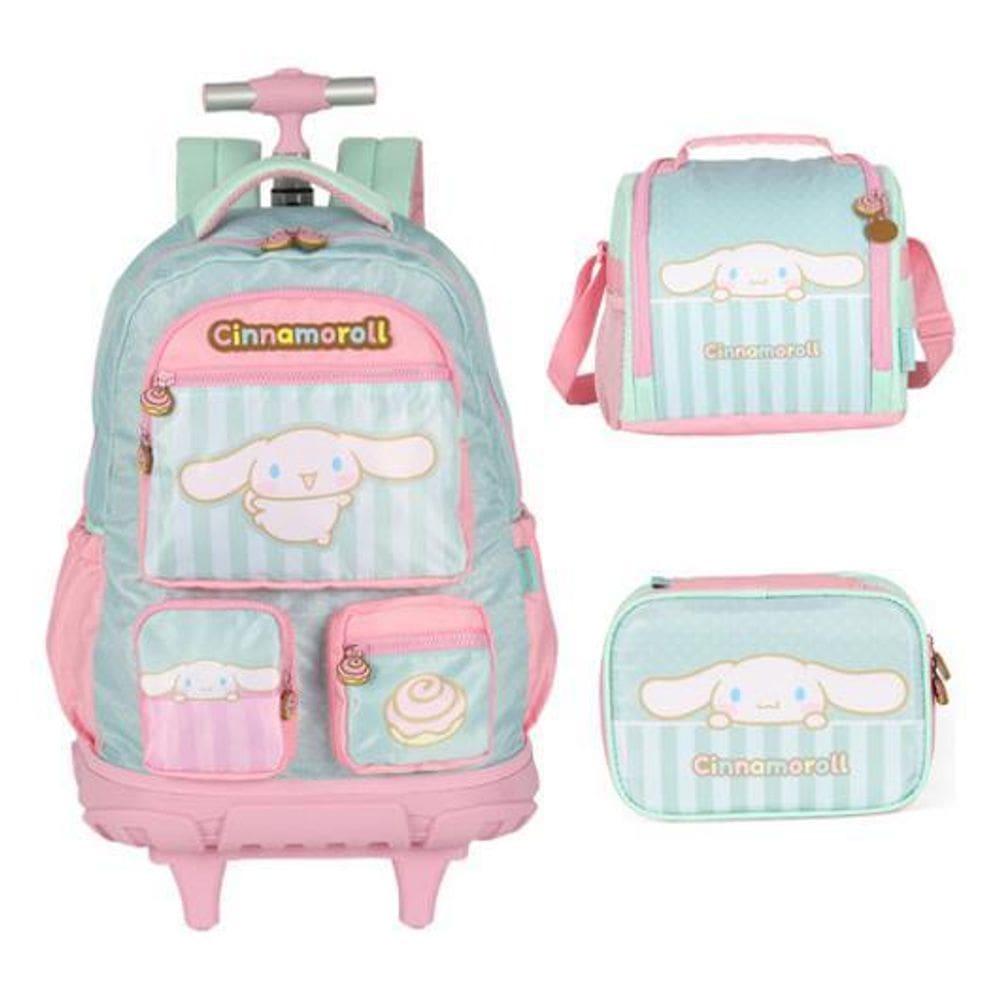 Kit Mochila Rodinhas Escolar My Melody Cinnamoroll