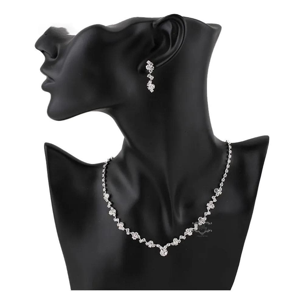 2X Conjunto Colar E Brincos Noiva Casamento Madrinha Festa C