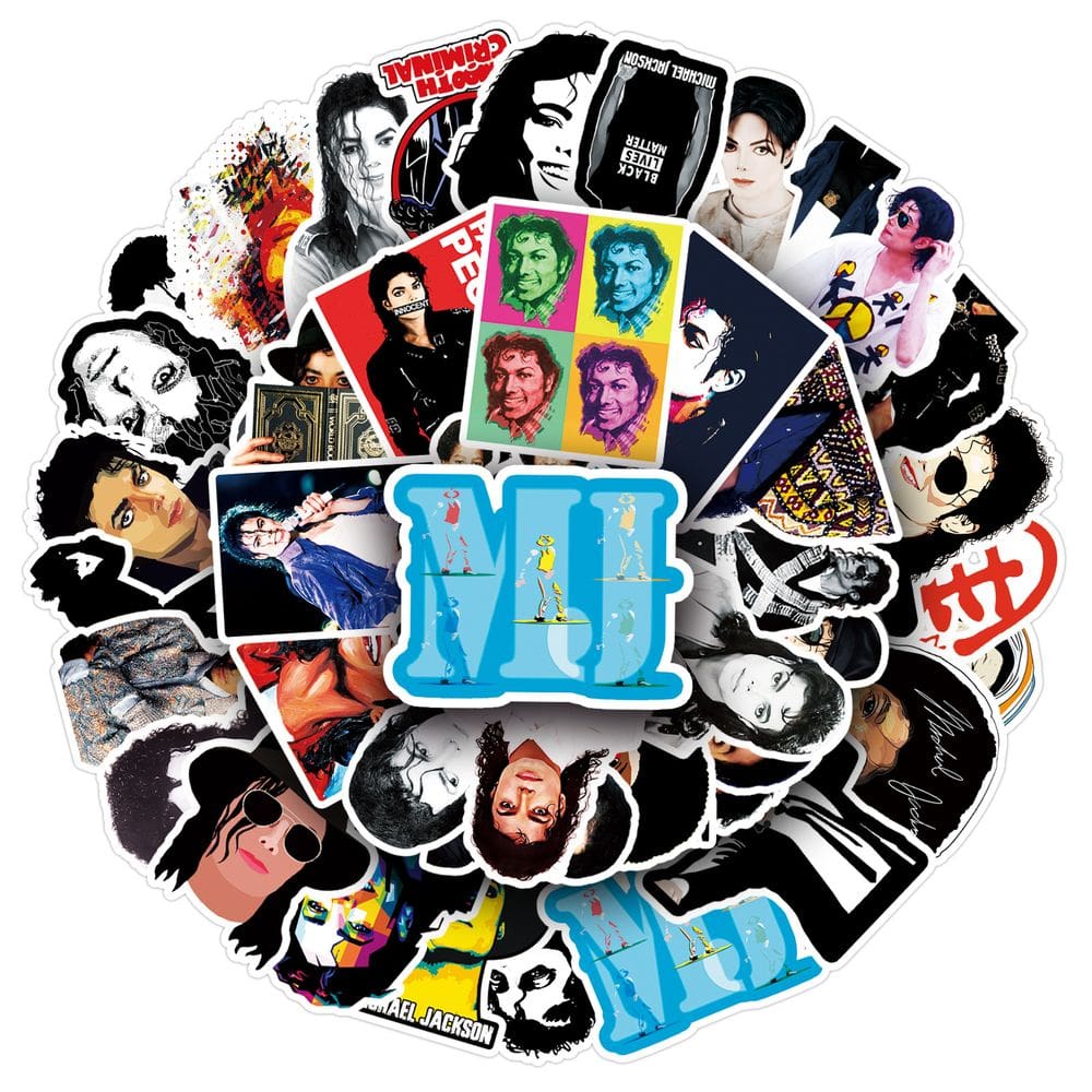 Adesivos Anime de vinil impermeável Michaels Jacksons (51 unidades)