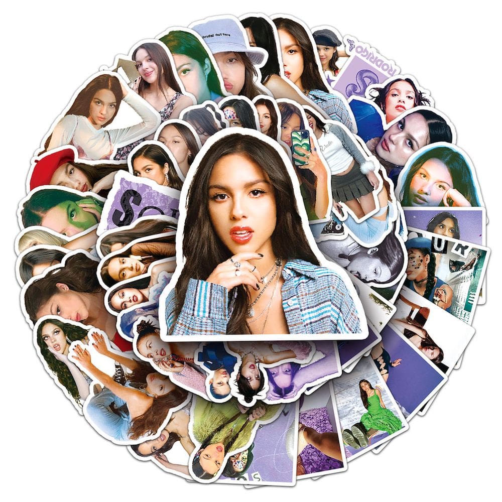 Pacote de adesivos Olivia Rodrigos Anime 50 unidades 4-8 cm