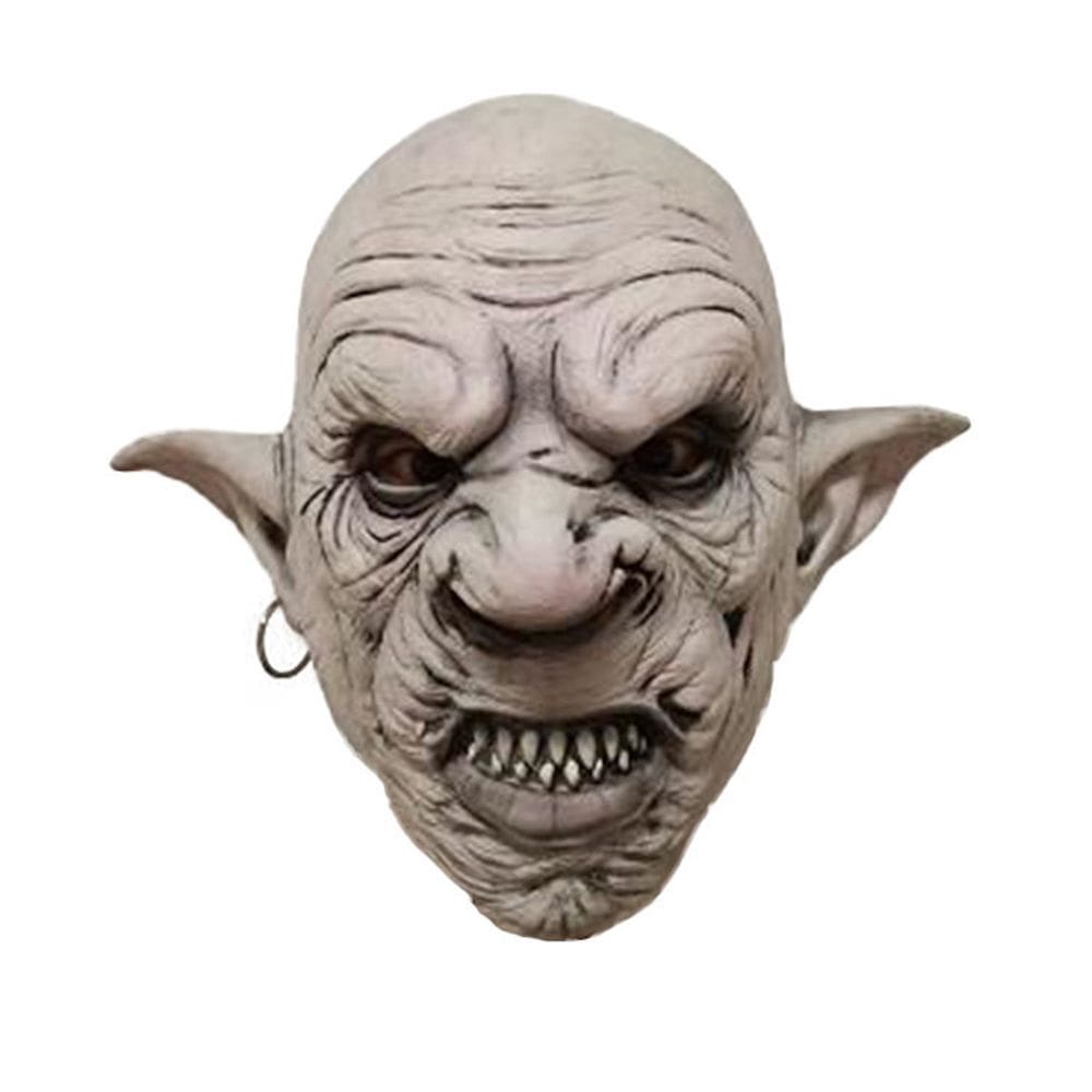 Mask Goblin Headgear, látex, rosto inteiro, adereços de cosplay