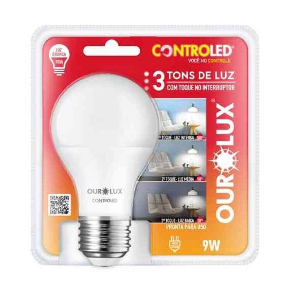 Lampada Controled 3 Tons De Luz 9W Biv 6500K (100%-50%-20%)