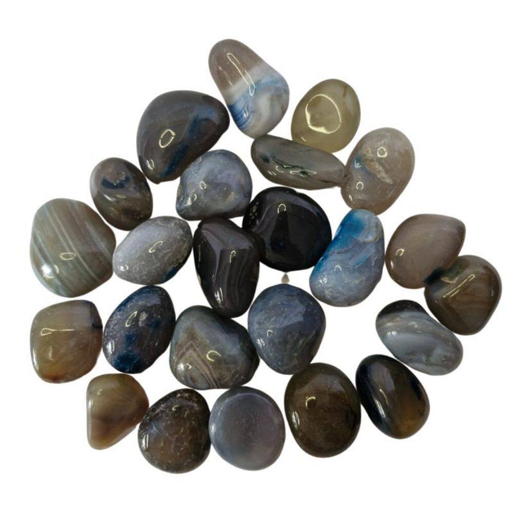 Pedra Ágata Verde 2 A 4 Cm Rolada 500G Natural