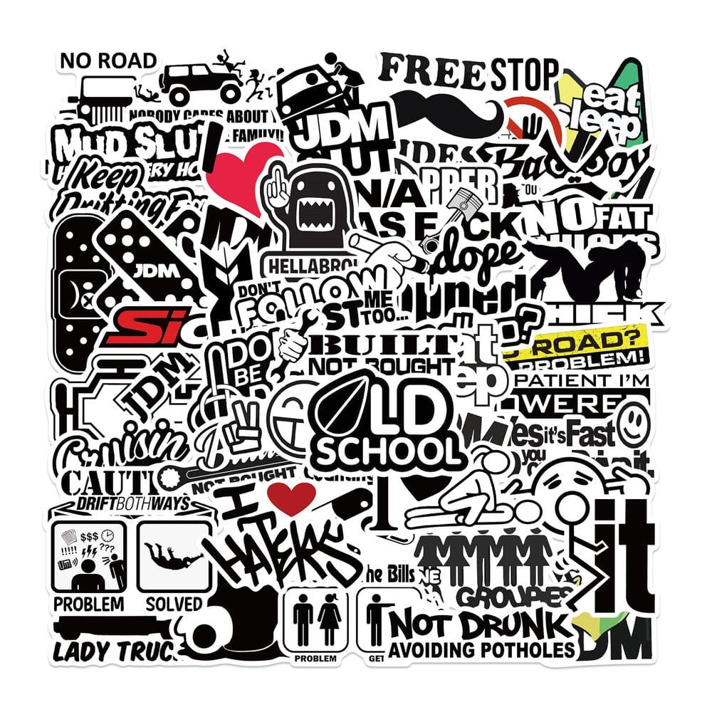 Adesivos, 50 unidades/lote, capacetes, vinil impermeável, anime stick