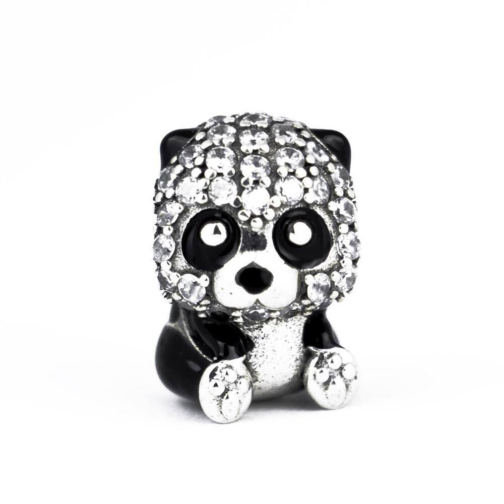 Berloque Charm Separador Panda Em Prata 925