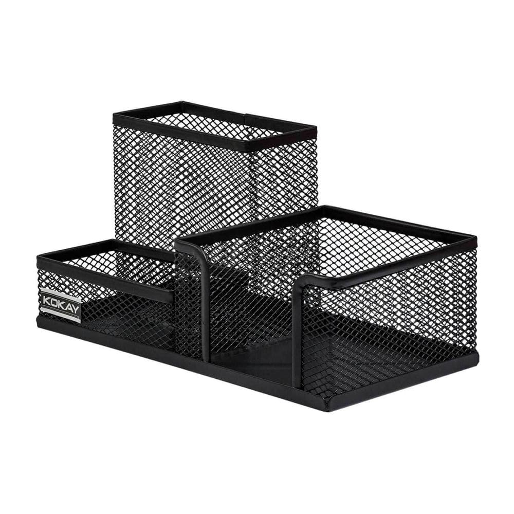 Organizador De Metal Telado Para Escritório Porta Caneta Etc