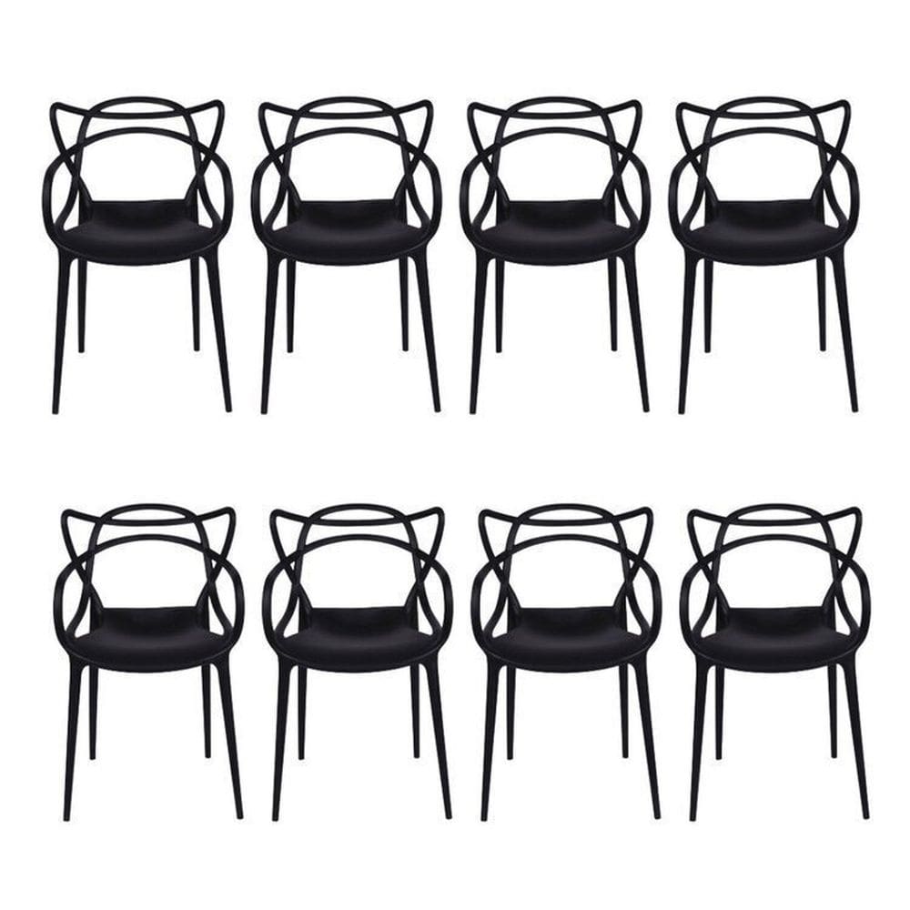 Kit com 8 Cadeiras para Sala de Jantar Allegra Solna Purple