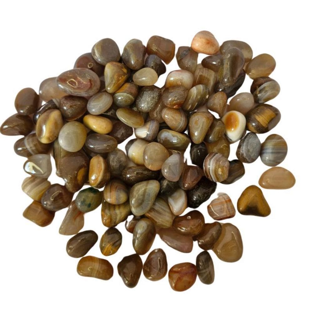 Pedra Ágata Vermelha 1 A 2 Cm Rolada 1 Kg Natural