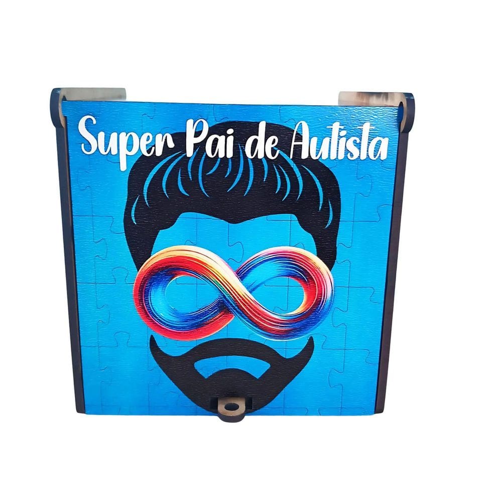 Caixa Exclusiva Dias Dos Pais Heróis Pai Autistas + Chaveiro