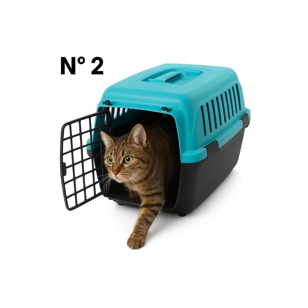 Melhor Caixa Transporte Pet N2 Turquesa Base Preta 6 A 10Kg
