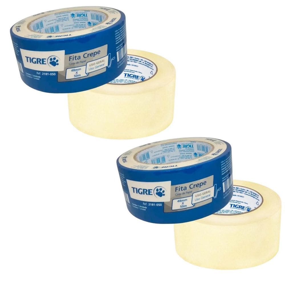 Fita Crepe Uso Geral Pintura 48Mmx50M Kit 2 Un