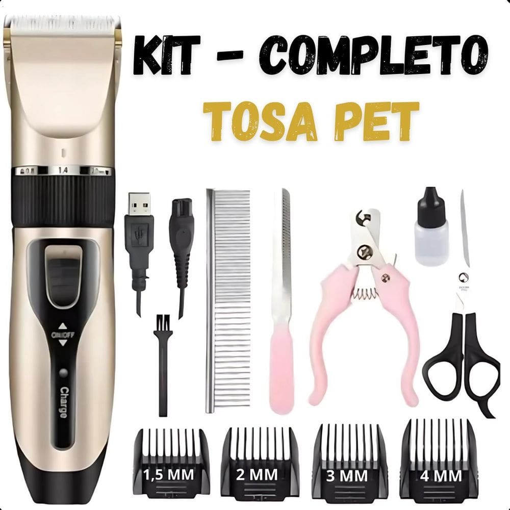 Kit Máquina De Tosa Pet - Lixa E Alicate Precisão
