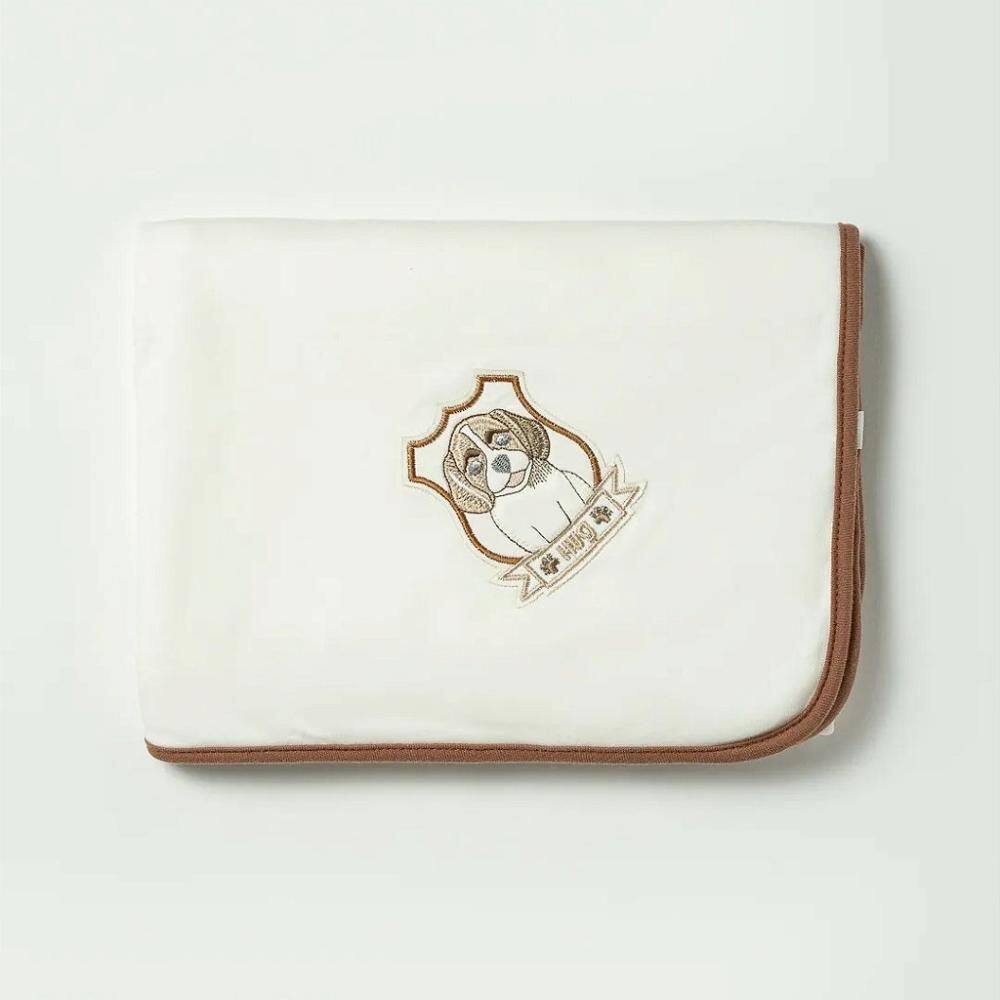 Manta de Suedine Hug Doguinhos Marrom Café