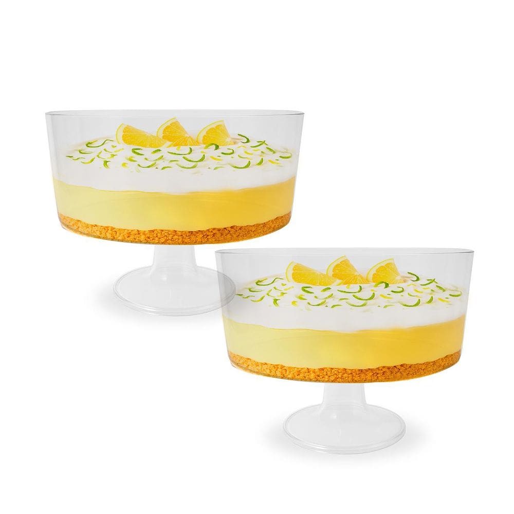 Kit Com 2 Taça De Bolo Festa Gourmet Confeitaria Doce 2,2L