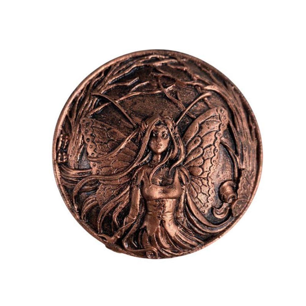 Porta Joias Fada 9 Cm Redondo Em Resina - Escolha A Cor