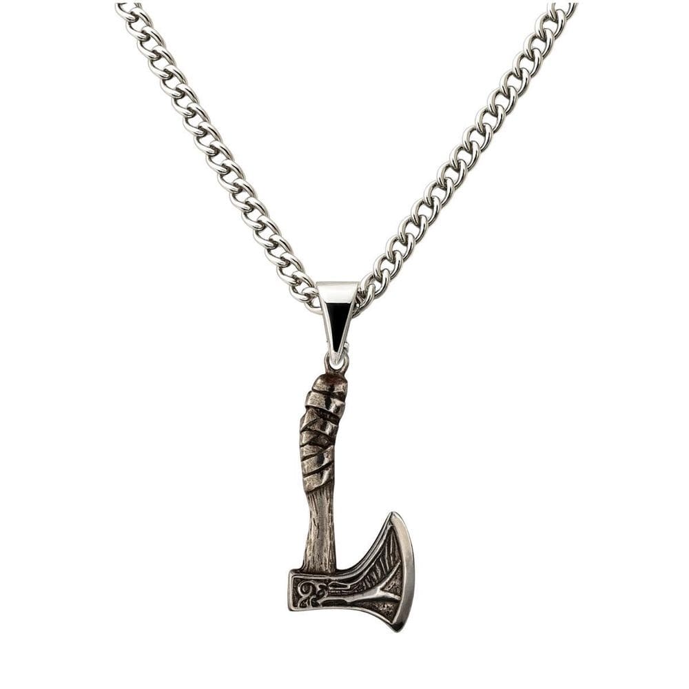 Colar Corrente Machado De Batalha 4,5 Cm Metal Niquelado