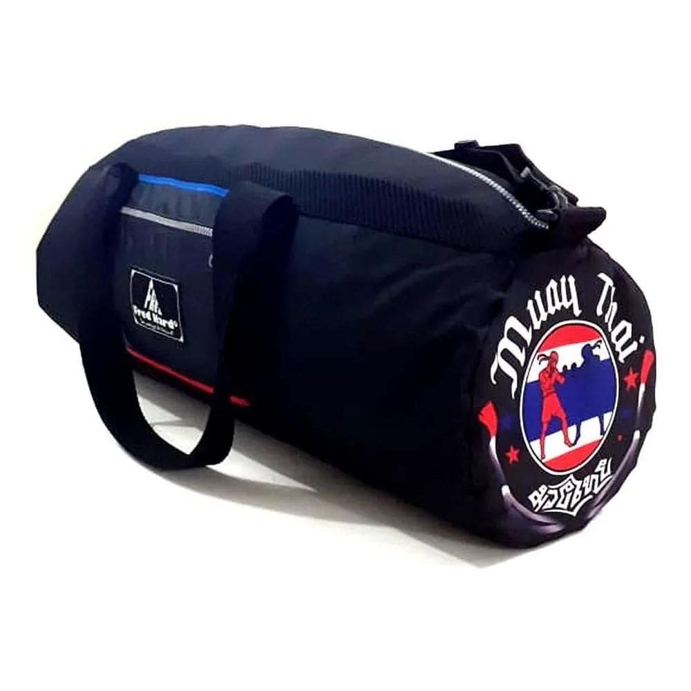 2X Bolsa / Mochila Fitness Bag Fred Hard Muay Thai Cor Preto