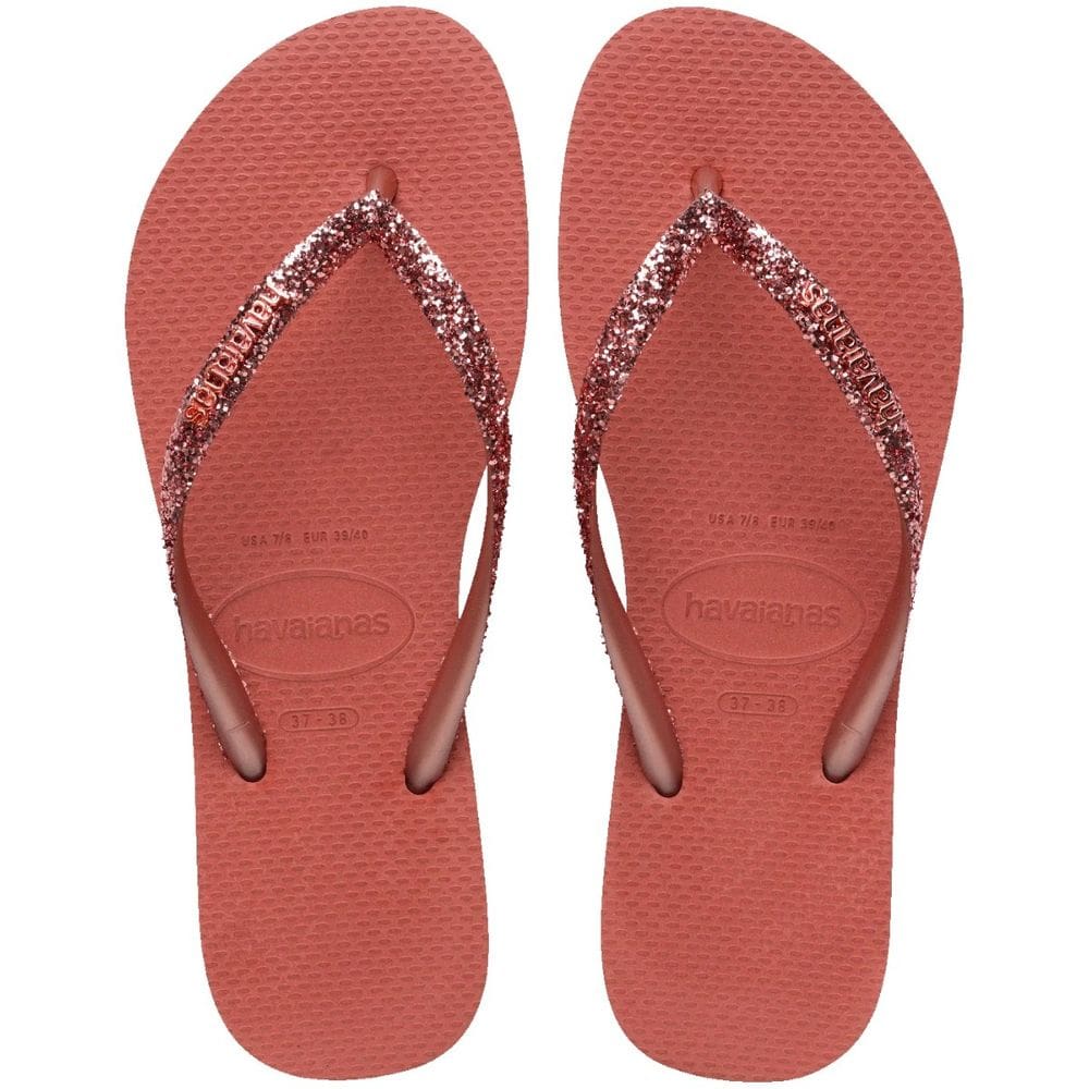 Chinelo Dedo Feminino Casual Borracha Havaianas Slim Glitter II