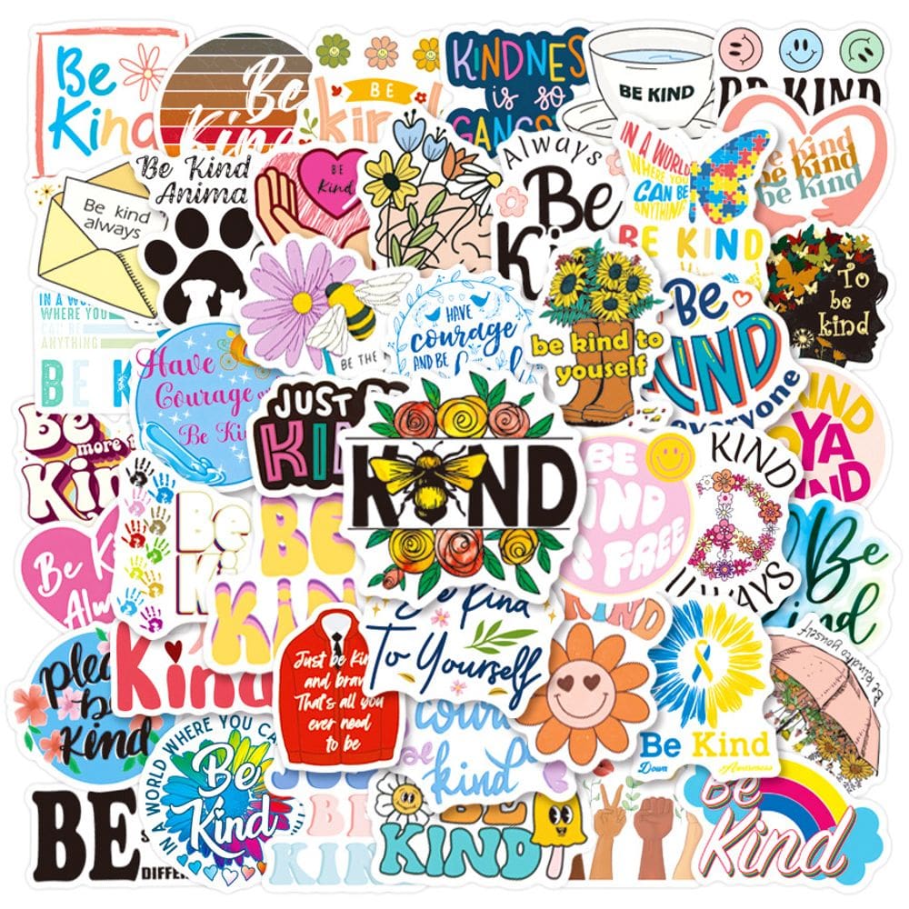 Adesivos Be Kinds Friendly Psychological Waterproof (50 unidades)