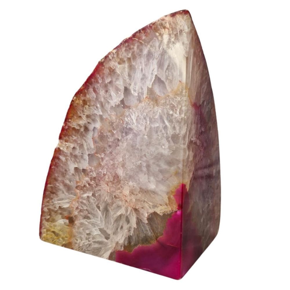 Pedra Natural Geodo Ágata Rosa 1,100 Kilo