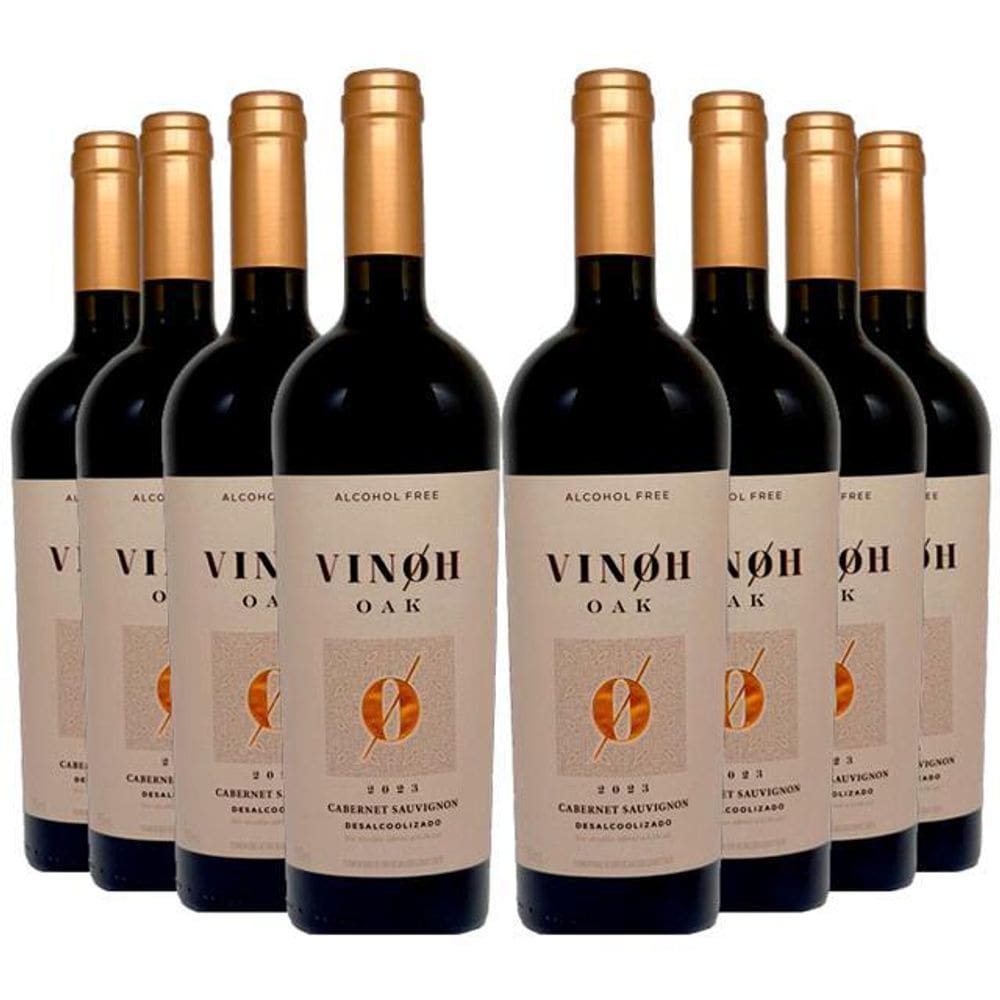 Vinho Sem Álcool Tinto Seco Cabernet Vinoh Oak - 08 Un