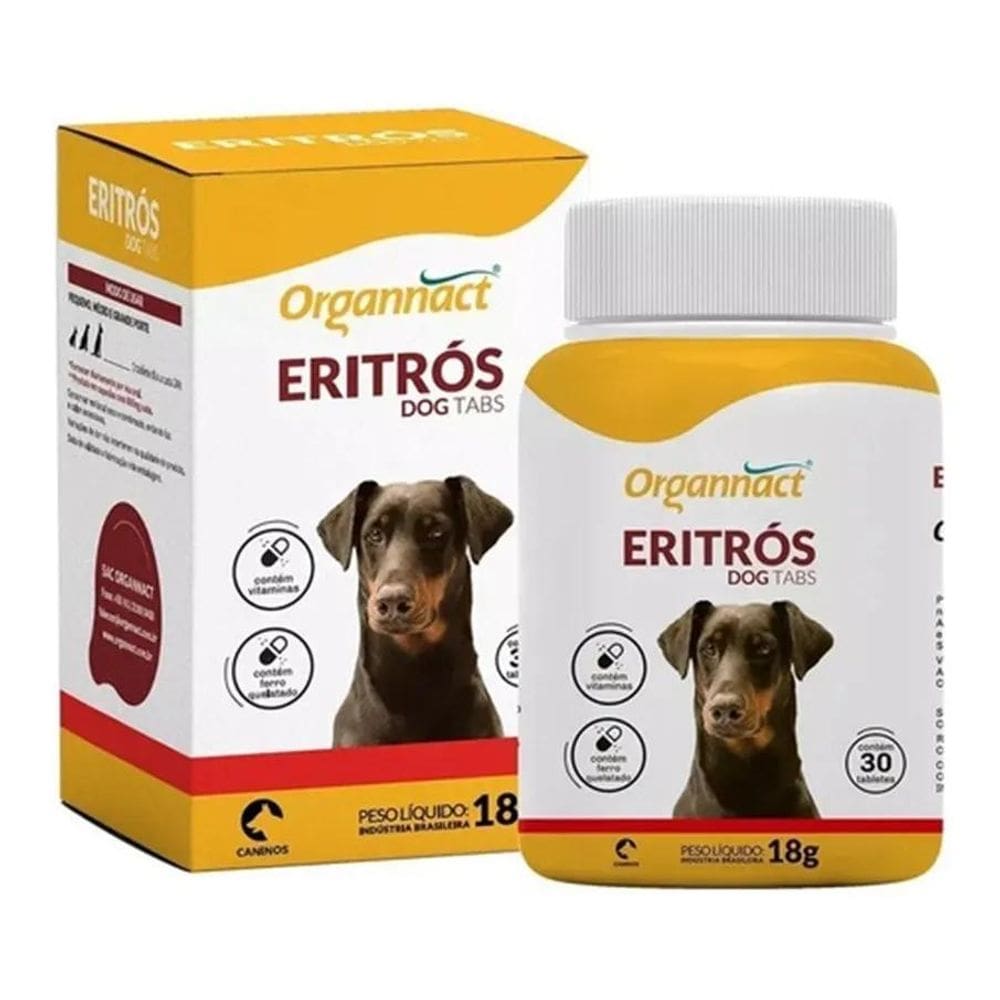2X Organnact Eritrós Dog Tabs 18G 30 Comprimidos Vitamina Fe