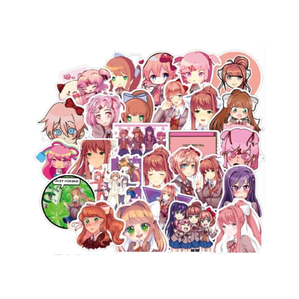 Pacote de adesivos Heartbeat Literary Club Monica Anime 50 unidades