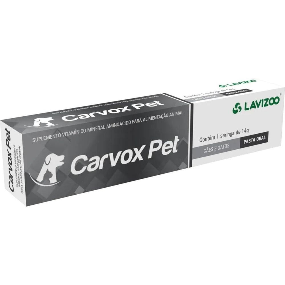 2X Carvox Pet Lavizoo - Carvão Ativado Em Gel Para Cães E Ga
