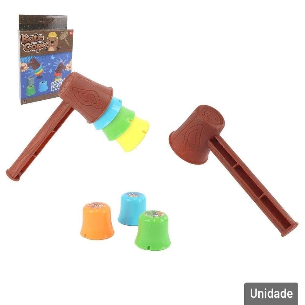 Jogo Bate Copos do Castor Colorido - Tudo em Caixa