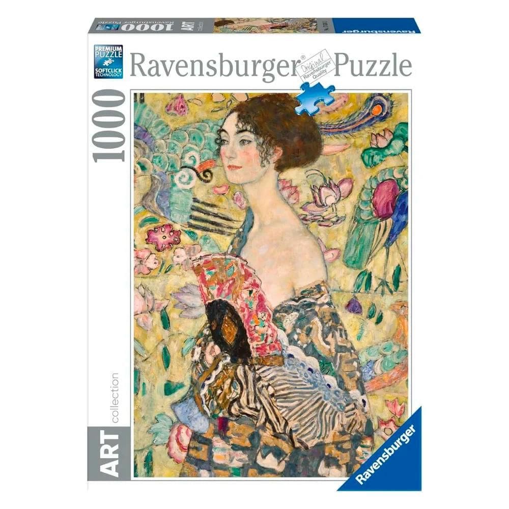 Puzzle 1000 peças Klimt - A Dama com Leque Ravensburger 12001132 Puzzle 1000 Peças Klimt A Dama com Leque Ravensburger 12001132