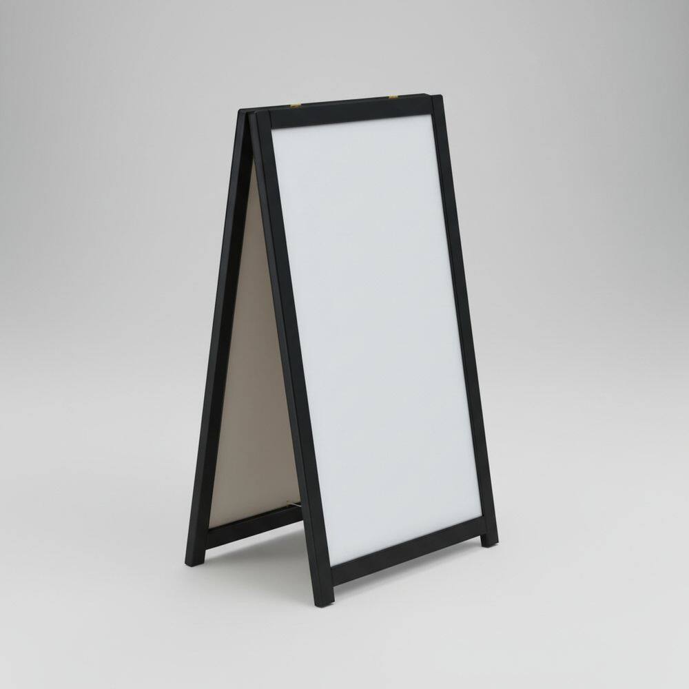 Cavalete de Calçada Standard Branco 100x60 cm Moldura Madeira MDF