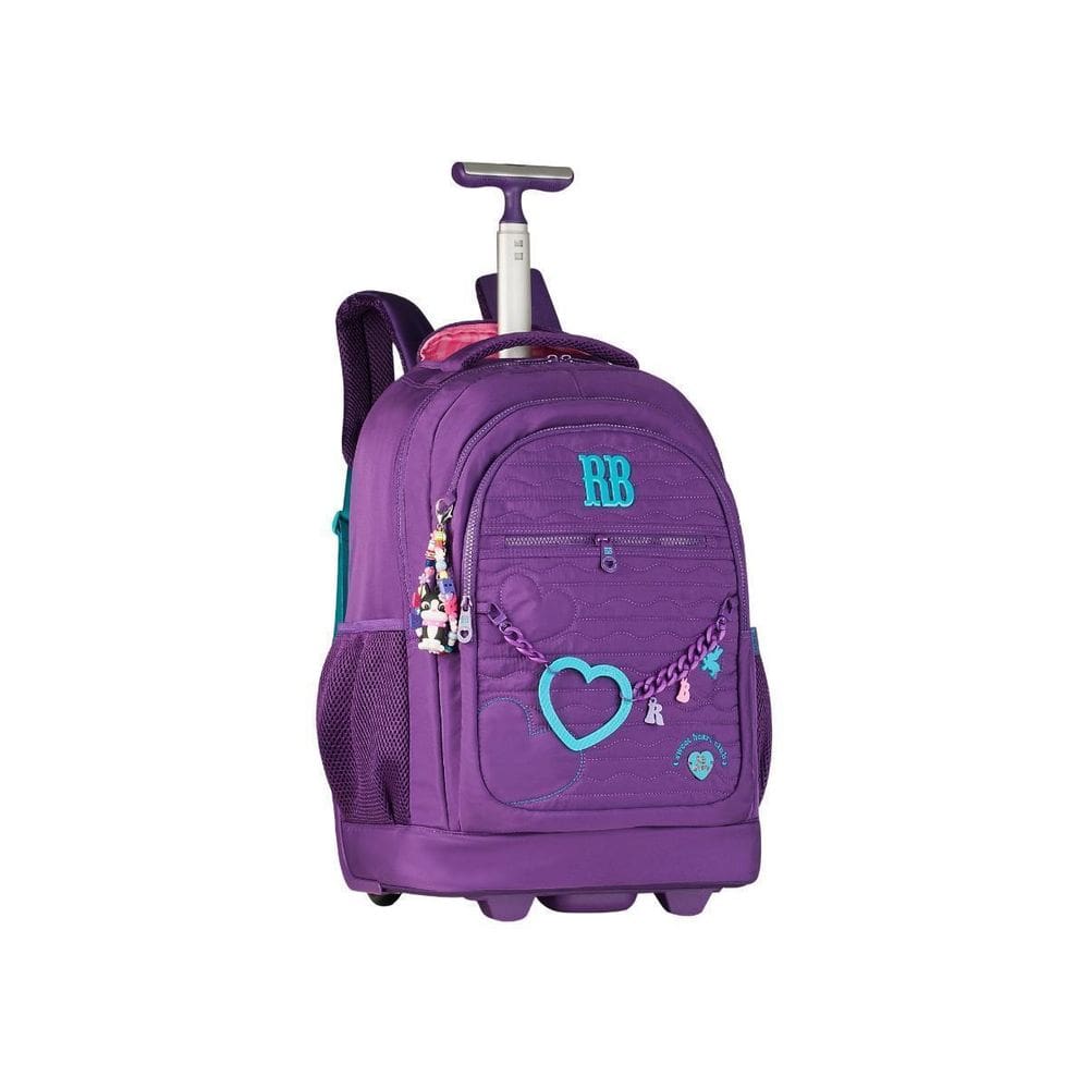 Mochila Rebecca Bonbon De Rodas Juvenil Escolar Mala Roxo