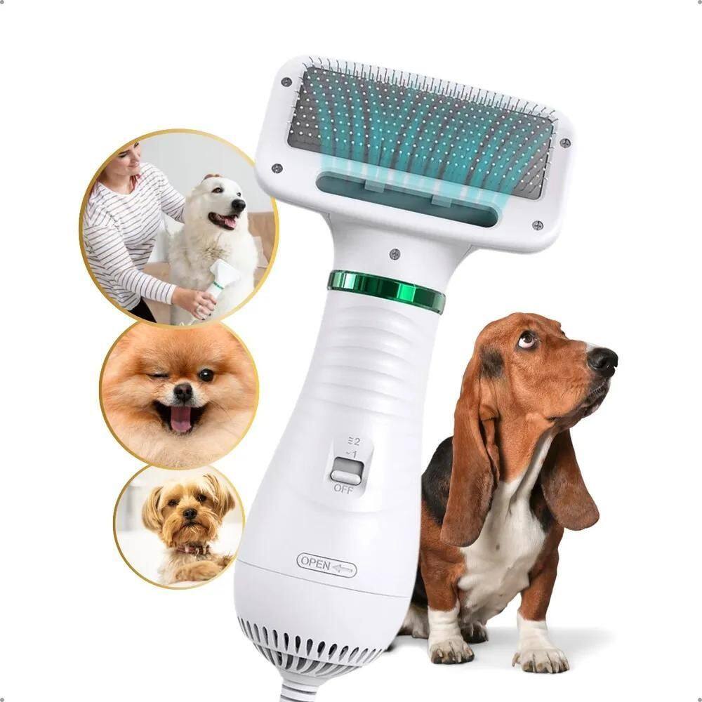 2X Pente Secador Pet 2 Em 1 Silencioso Portátil Leve Soprado