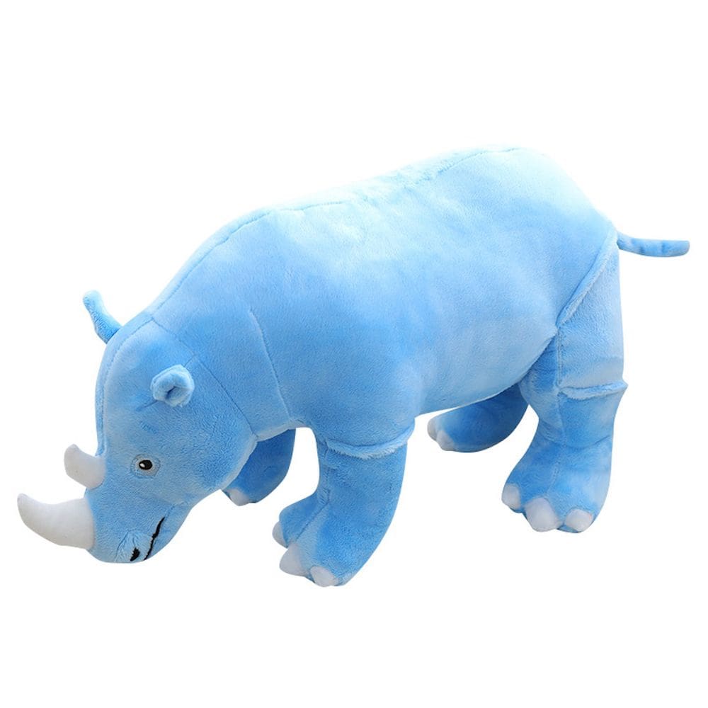 Boneca de brinquedo de pelúcia Blue Rhinoceros 40cm em azul