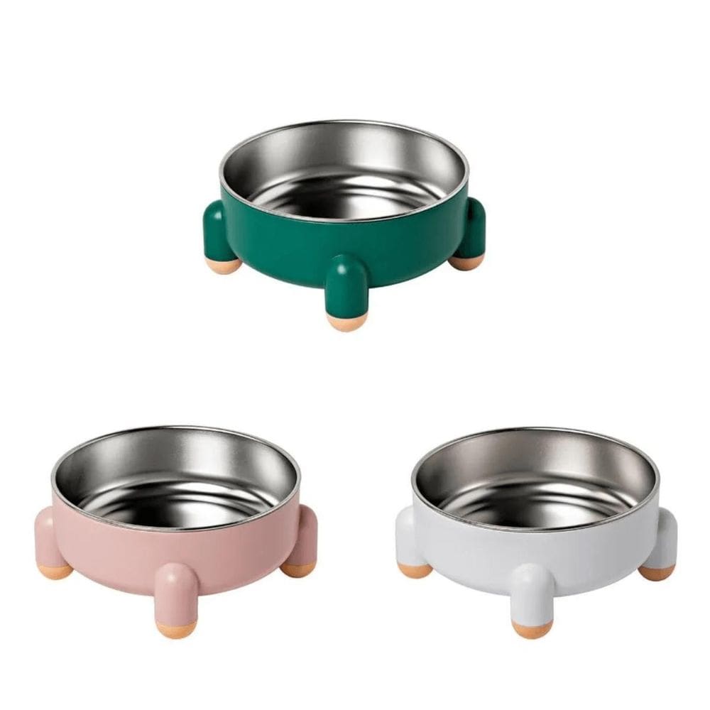 Comedouro Bebedouro Elevado Inox Removível Luxo Gatos E Cães