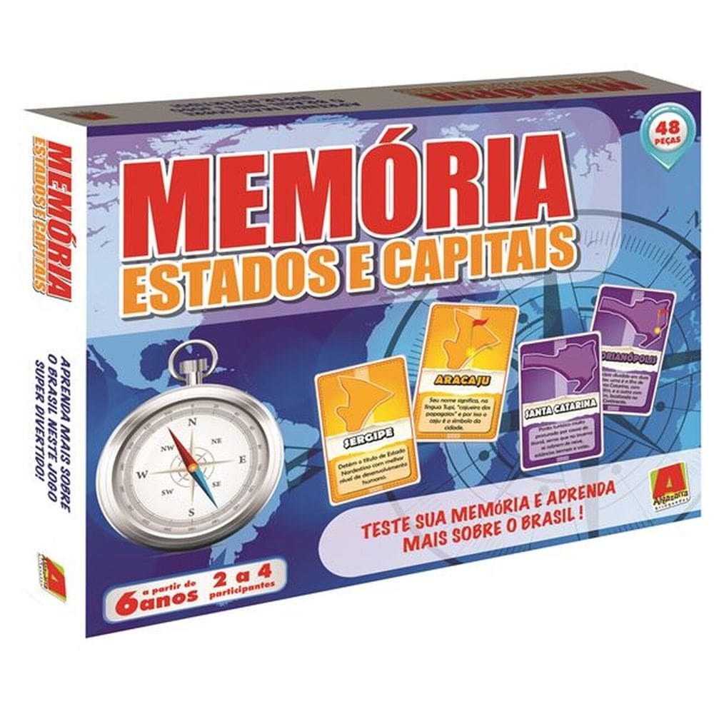 Jogo Da Memória Estados E Capitais Do Brasil - Algazarra