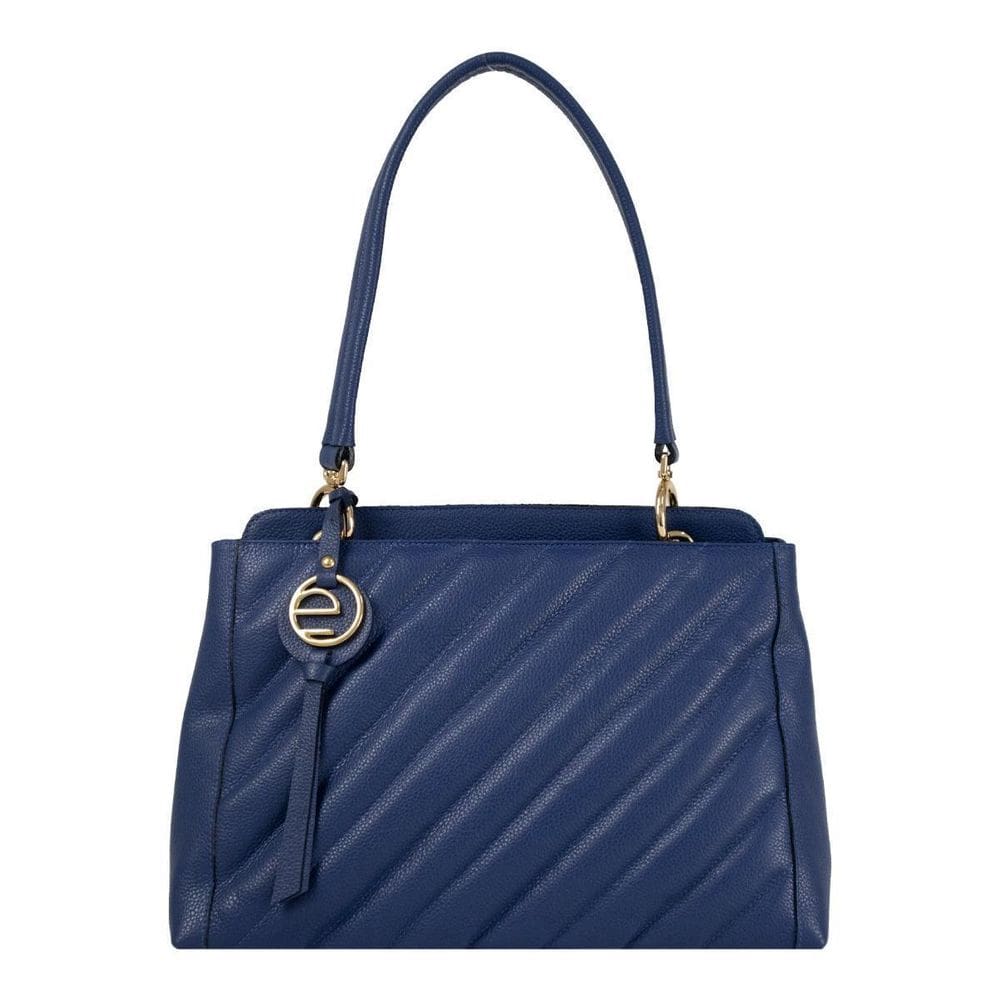 Bolsa Couro Ombro Matelassê Azul Marinho