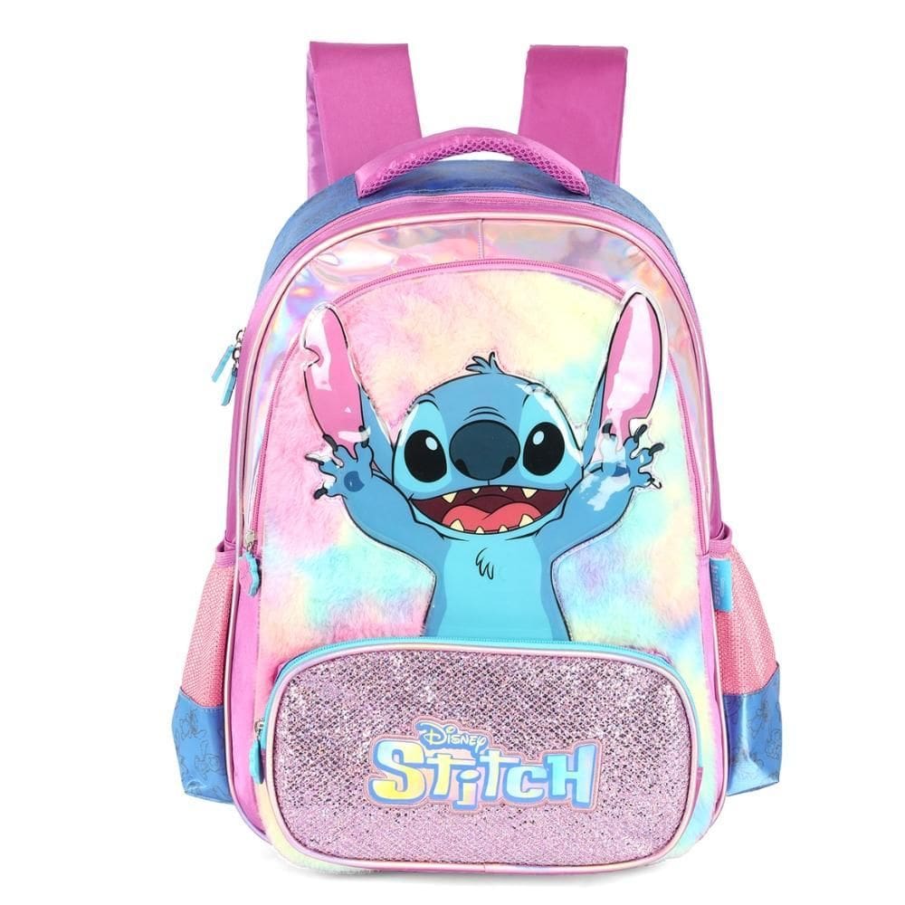 Mochila De Costas Stitch Disney Luxcel Is42411Sc Roxo