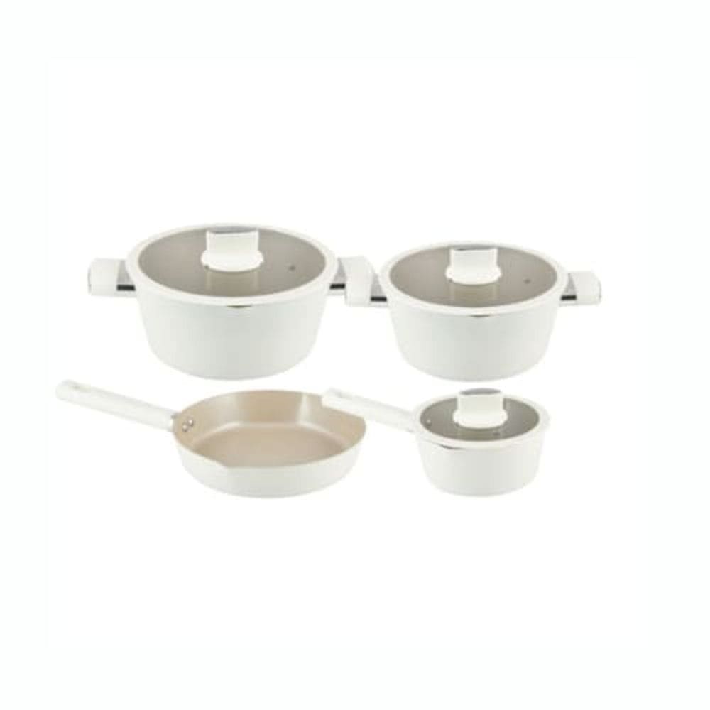 Jogo de Panelas Revestimento Ceramico 4 Peças Chicago Branco Casambiente