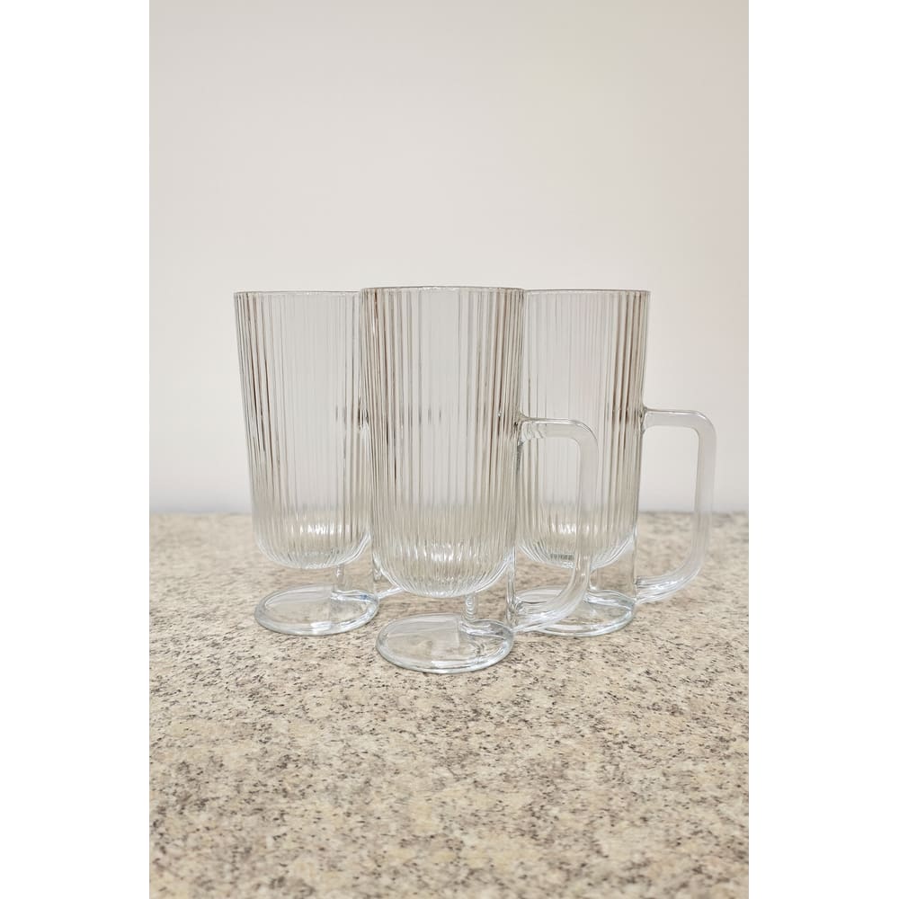 Conjunto de 3 Canecas 260ml Savour com Alça Grande City Glass