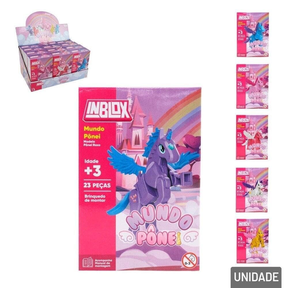 Bloco de Montar 23 Peças Inblox Unicórnio - Tudo em Caixa