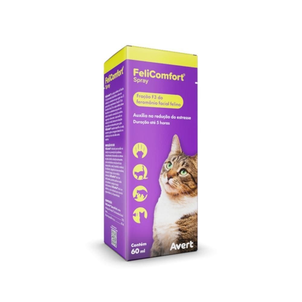 Felicomfort Spray 60Ml Eficaz Para Acalmar Os Gatos Da Avert