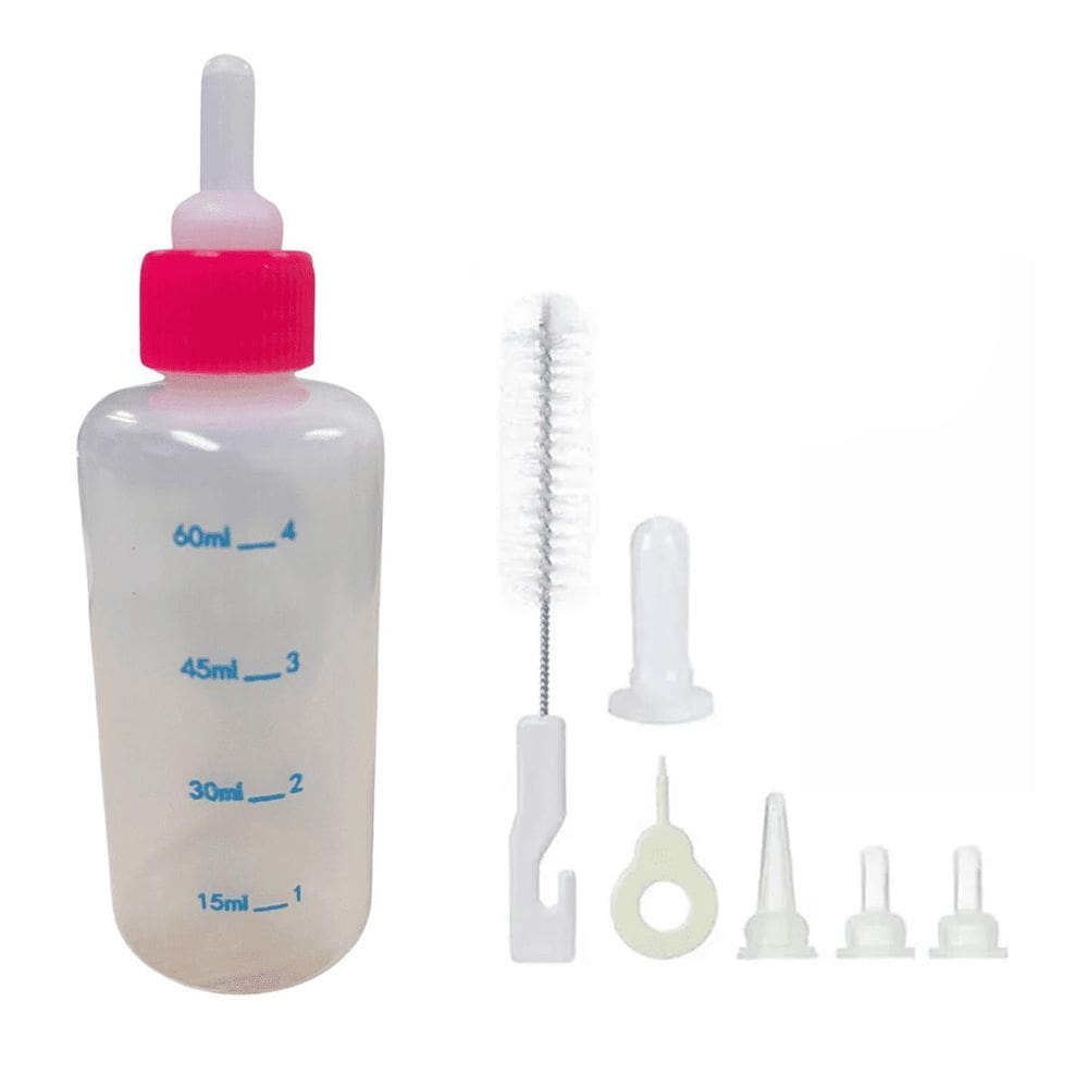 Mamadeira Para Cães E Gatos Filhotes 4 Bicos 60 Ml Premium