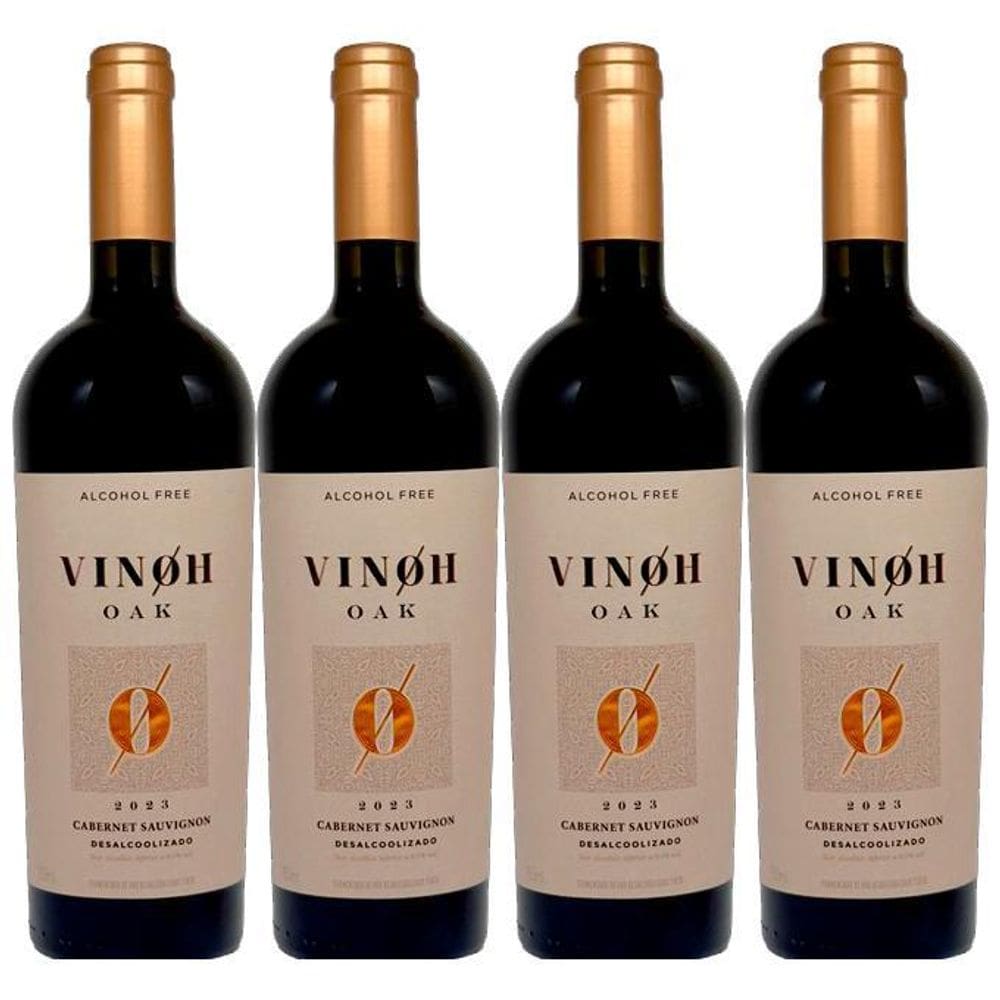 Vinho Sem Álcool Tinto Seco Cabernet Vinoh Oak - 04 Un