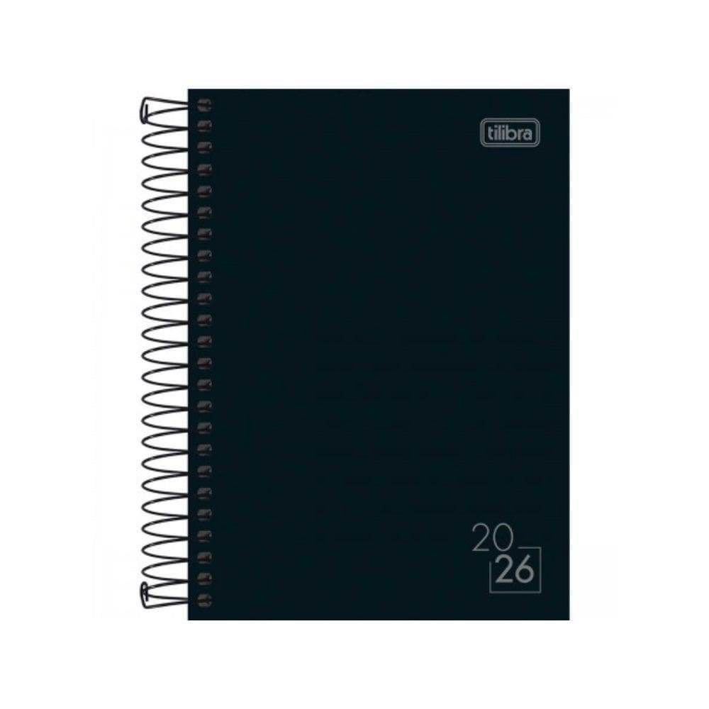 Agenda 2026 Espiral Diária M5 12,9 X 18,7cm Spice Tilibra Preto