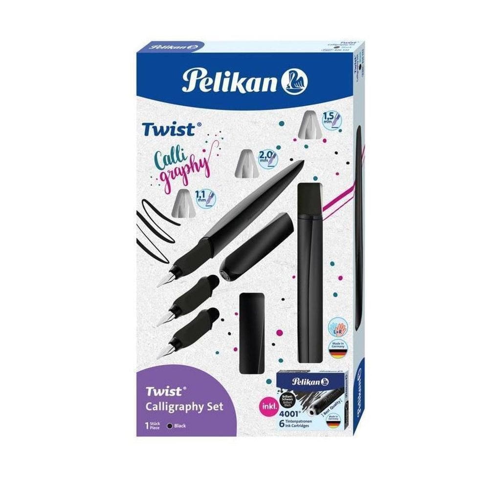 Kit De Caligrafia Pelikan Twist C/3 Penas Preto