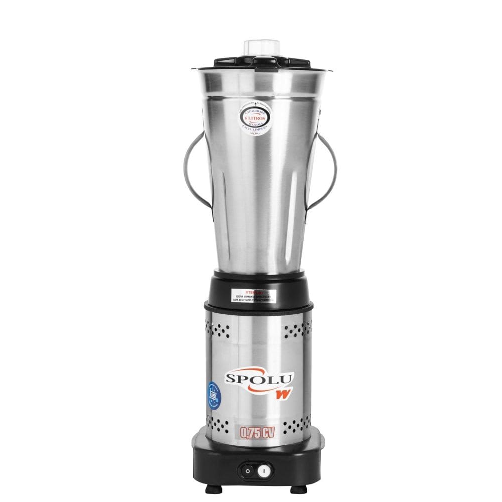 Liquidificador Industrial Baixa Rotação Inox 6L Spolu Bivolt