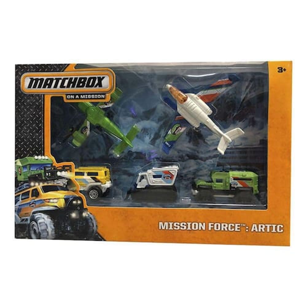 Kit 5 Miniaturas Matchbox Mission Force Artic Escala 1/64